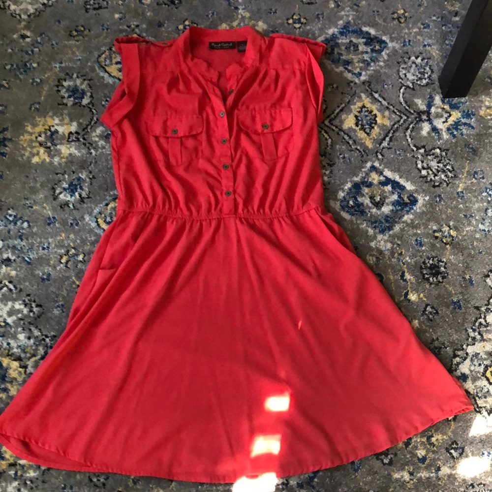 Coral Shirt Dress by Speed Control NY